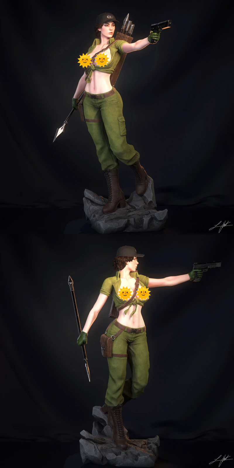 Lady Jaye Extra 3D Printable Miniature STL File STL model for 3D printing
