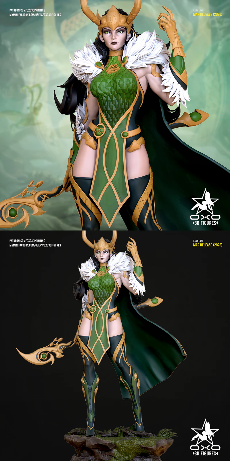 Lady Loki Rivals Miniature Figure STL model for 3D printing