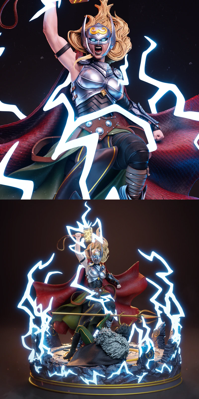 Lady Thor 3D Printable Figure STL Model STL model for 3D printing
