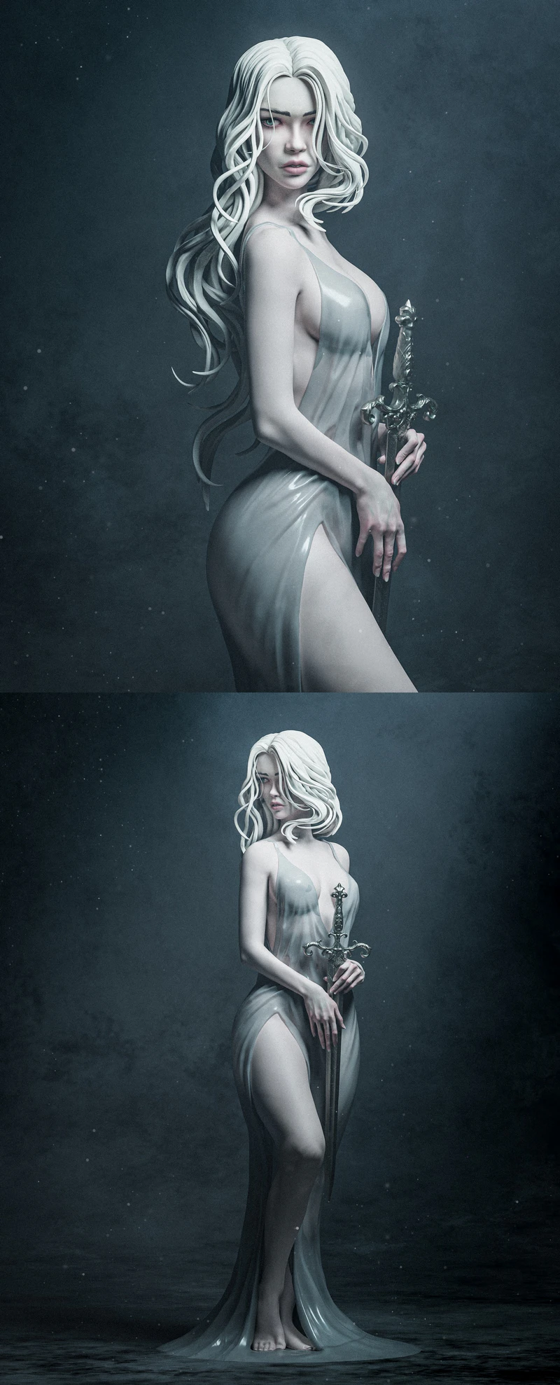 Lady of the Lake 3D Printable STL Figure STL model for 3D printing