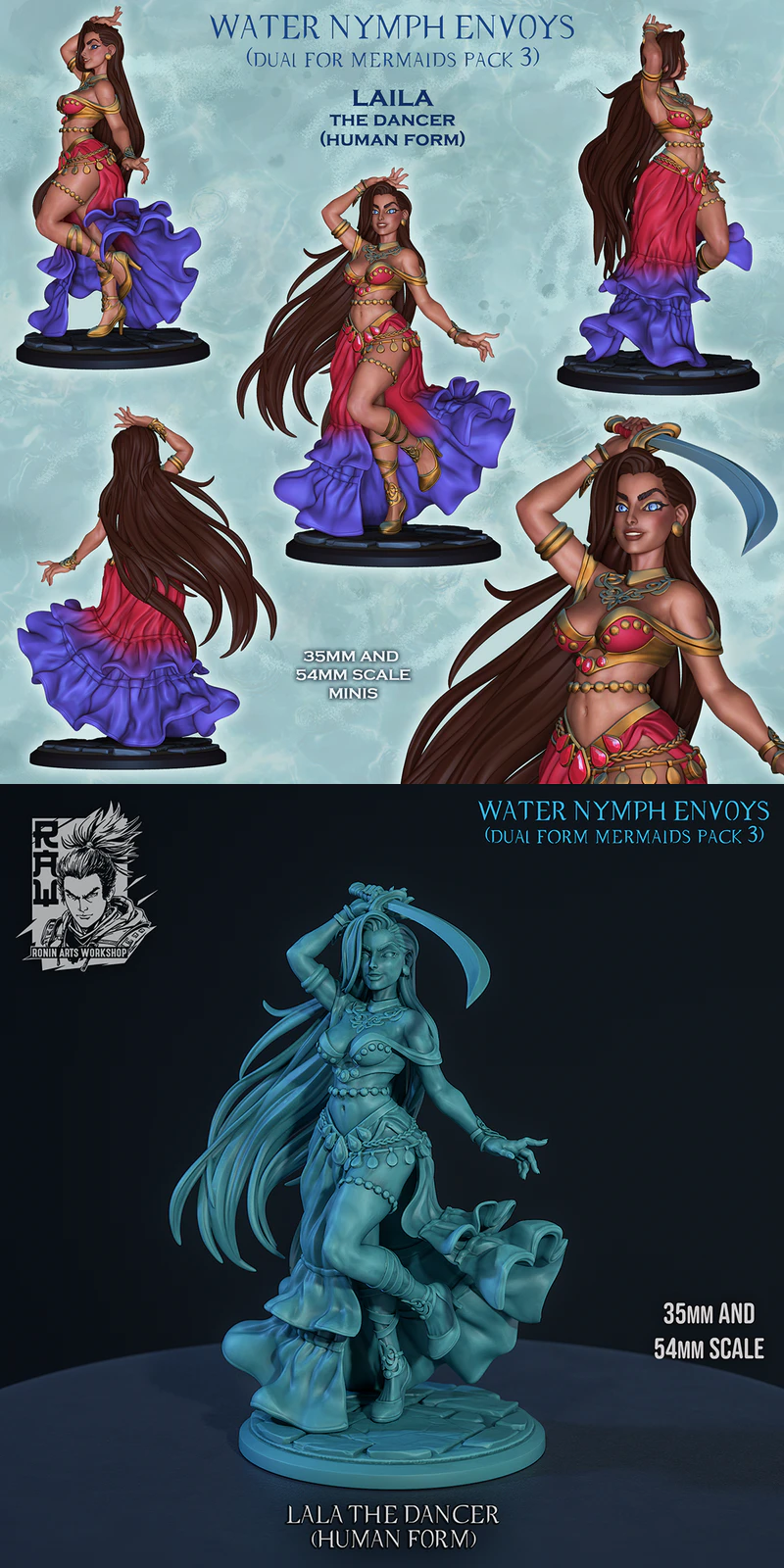 Laila The Dancer STL model for 3D printing