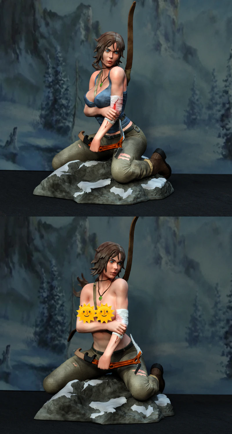 Lara Craft Tomb Raider 3D Printable Miniature STL Model STL model for 3D printing