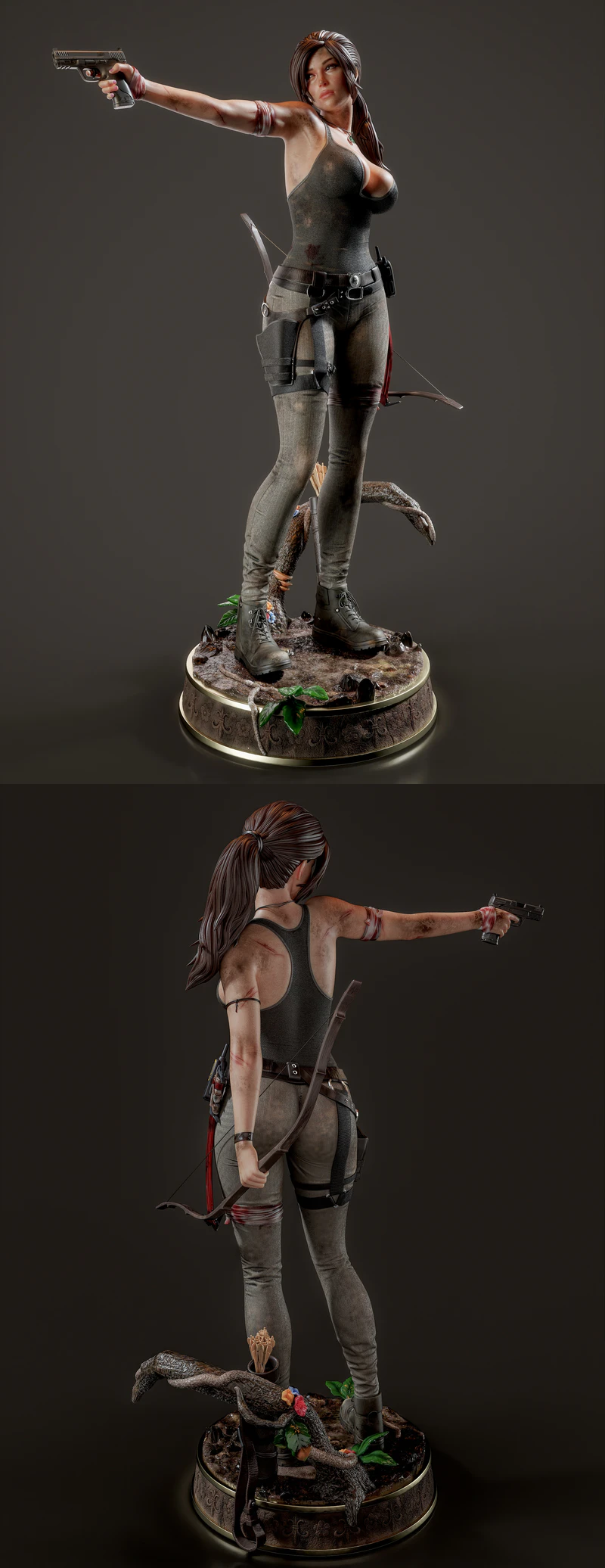 Lara Croft 3D Printable Miniature STL File STL model for 3D printing