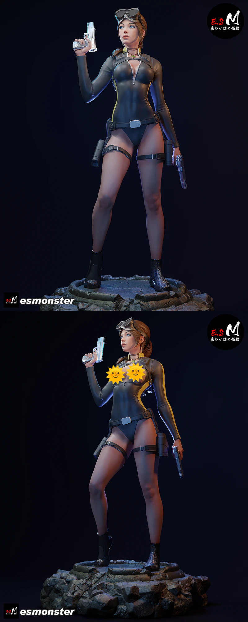 Lara Croft Dive Suit 3D Printable STL Model STL model for 3D printing