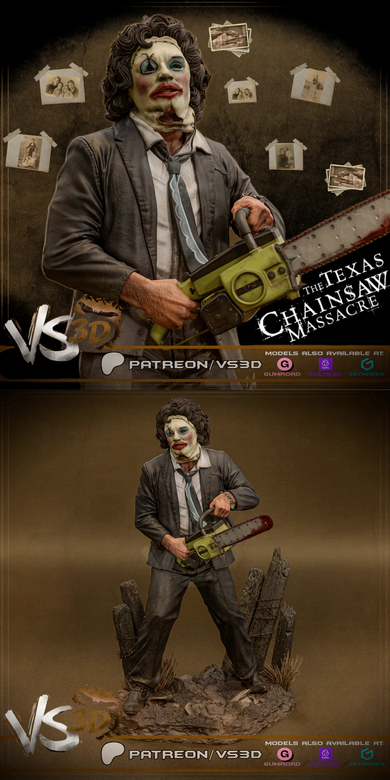 Leatherface – Texas Chainsaw Massacre STL model for 3D printing