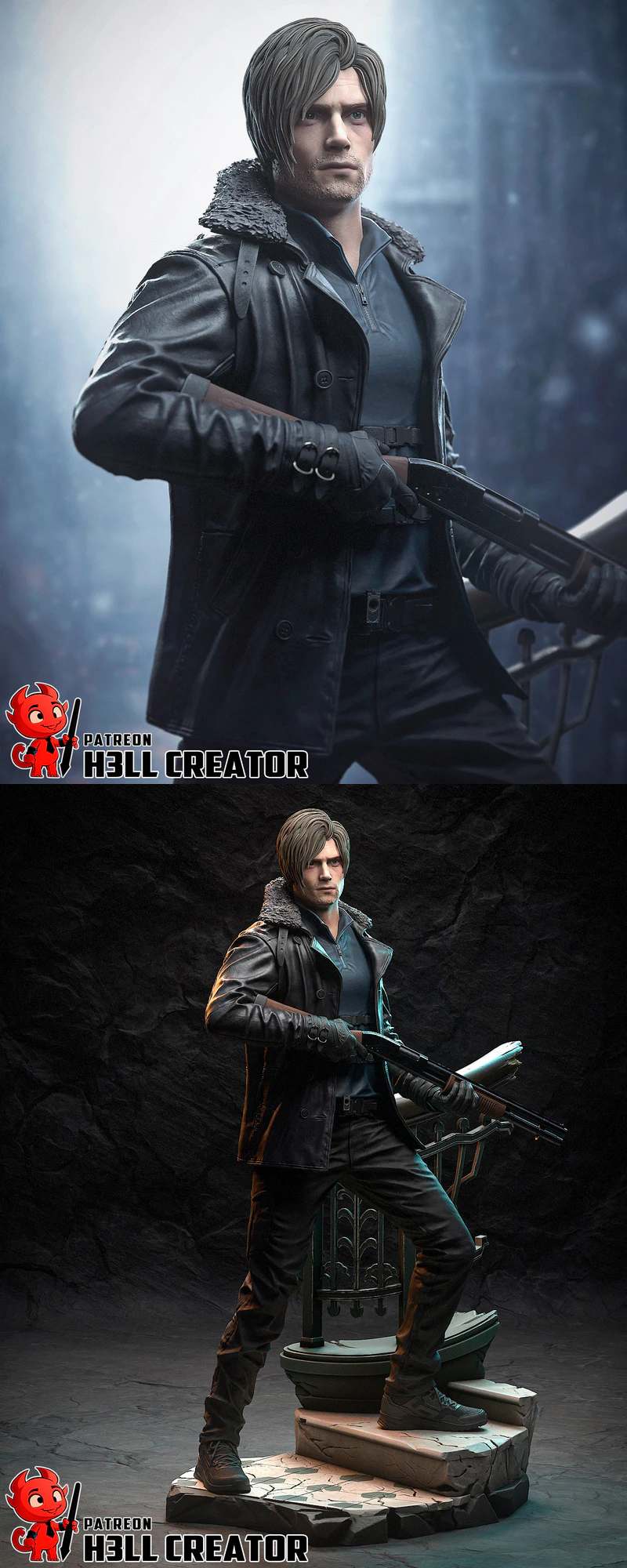 Leon Kennedy 3D Printable STL File STL model for 3D printing