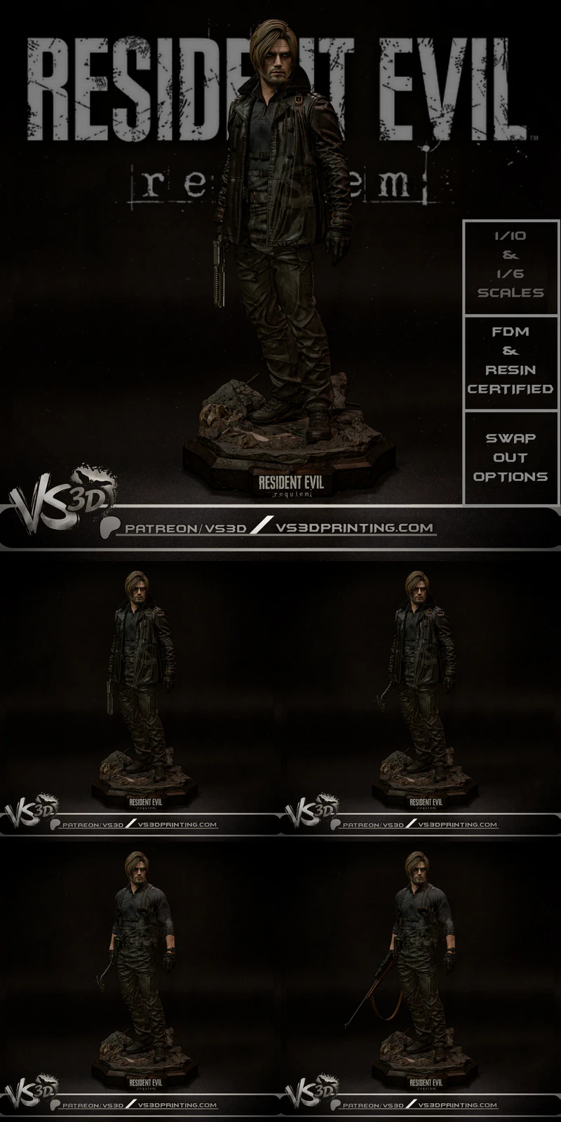 Leon S – Resident Evil Requiem STL model for 3D printing