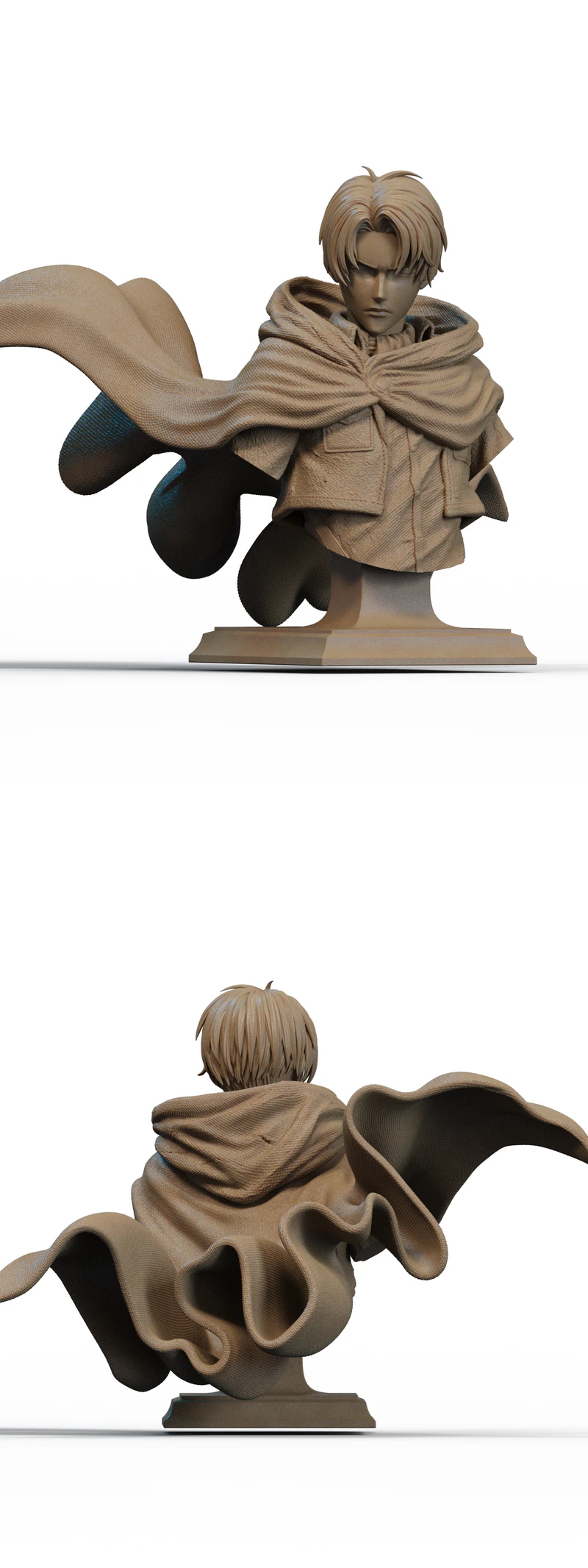 Levi Ackerman Character Bust STL File for 3D Printing STL model for 3D printing