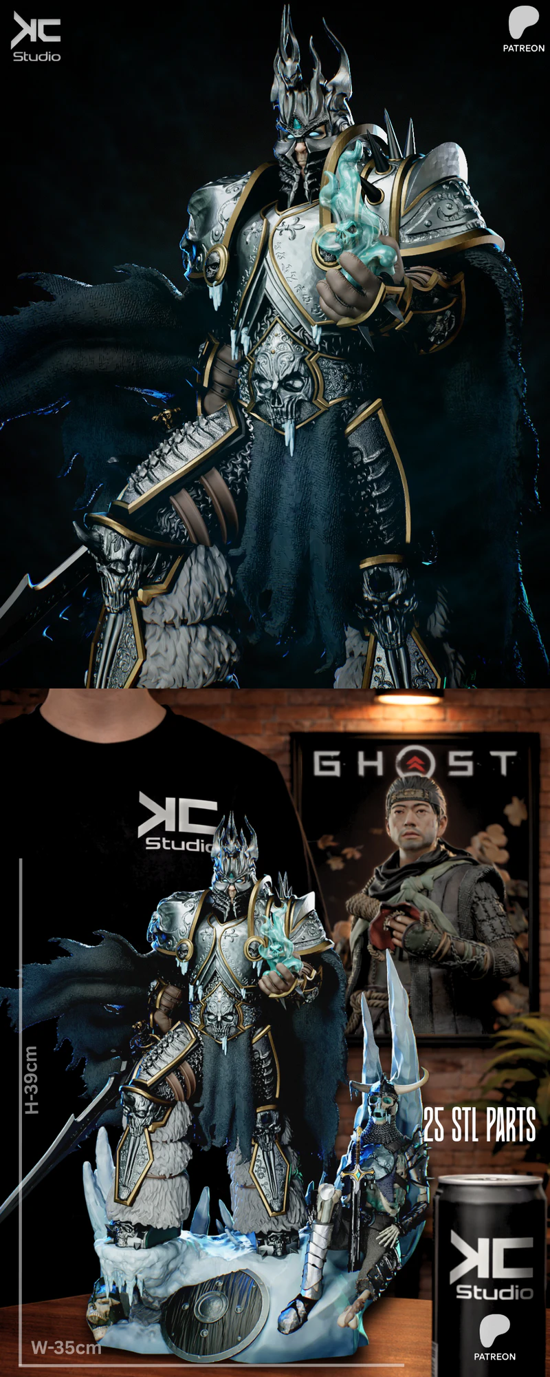 Lich King Diamond STL model for 3D printing