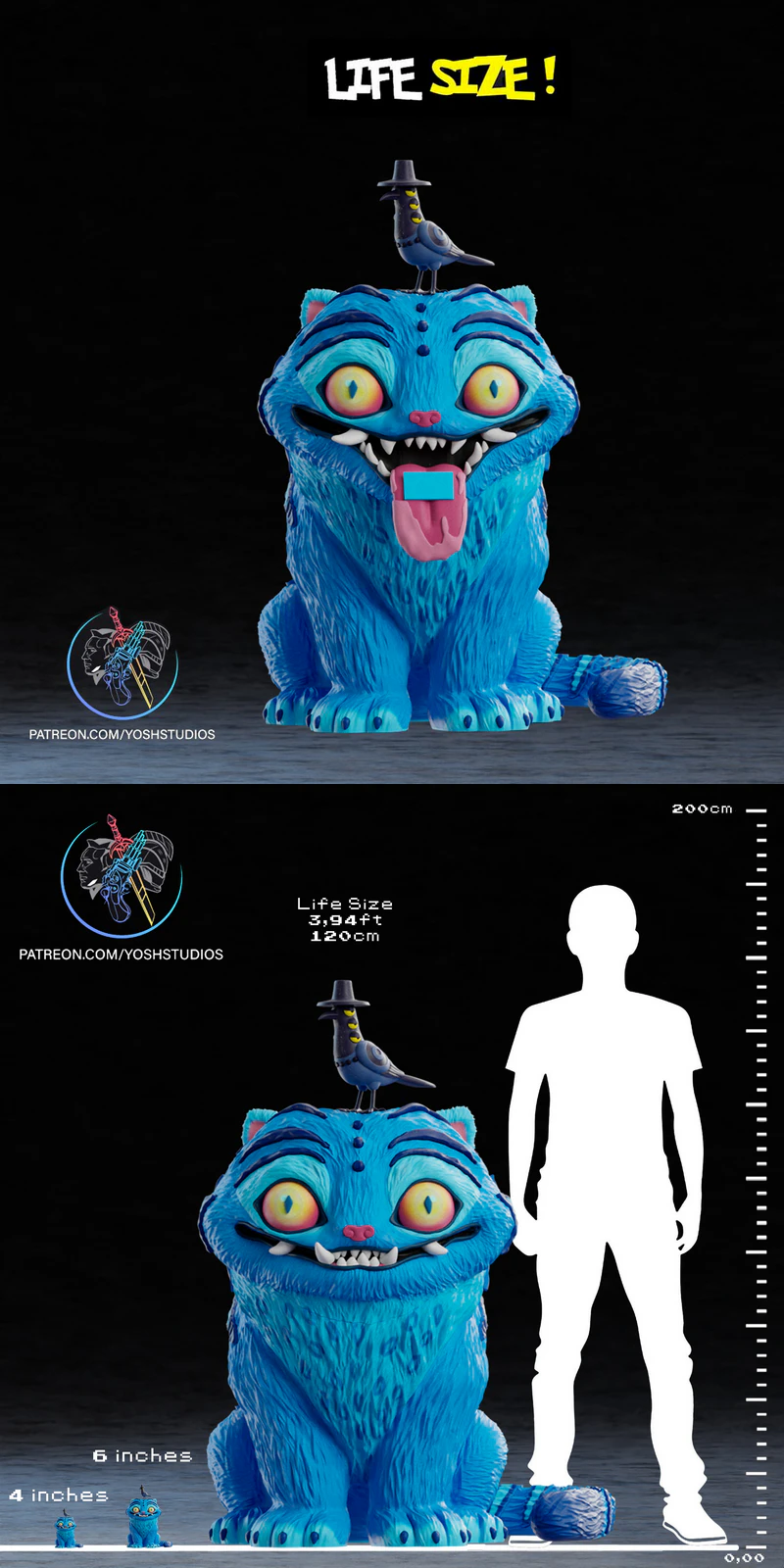Derpy Tiger 3D Printable STL Model for Printing STL model for 3D printing