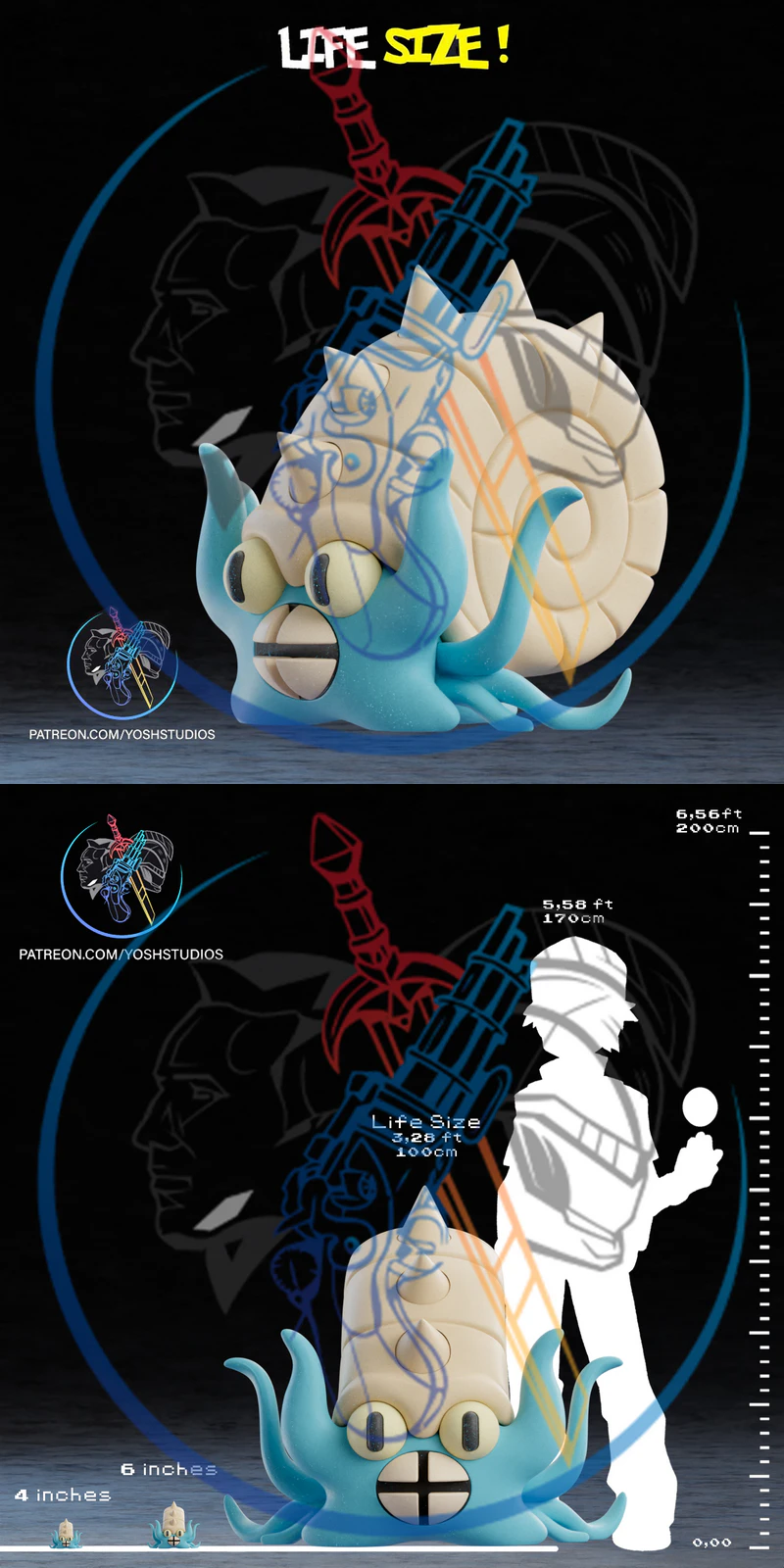 Omastar Fossil 3D Printable STL Figure STL model for 3D printing