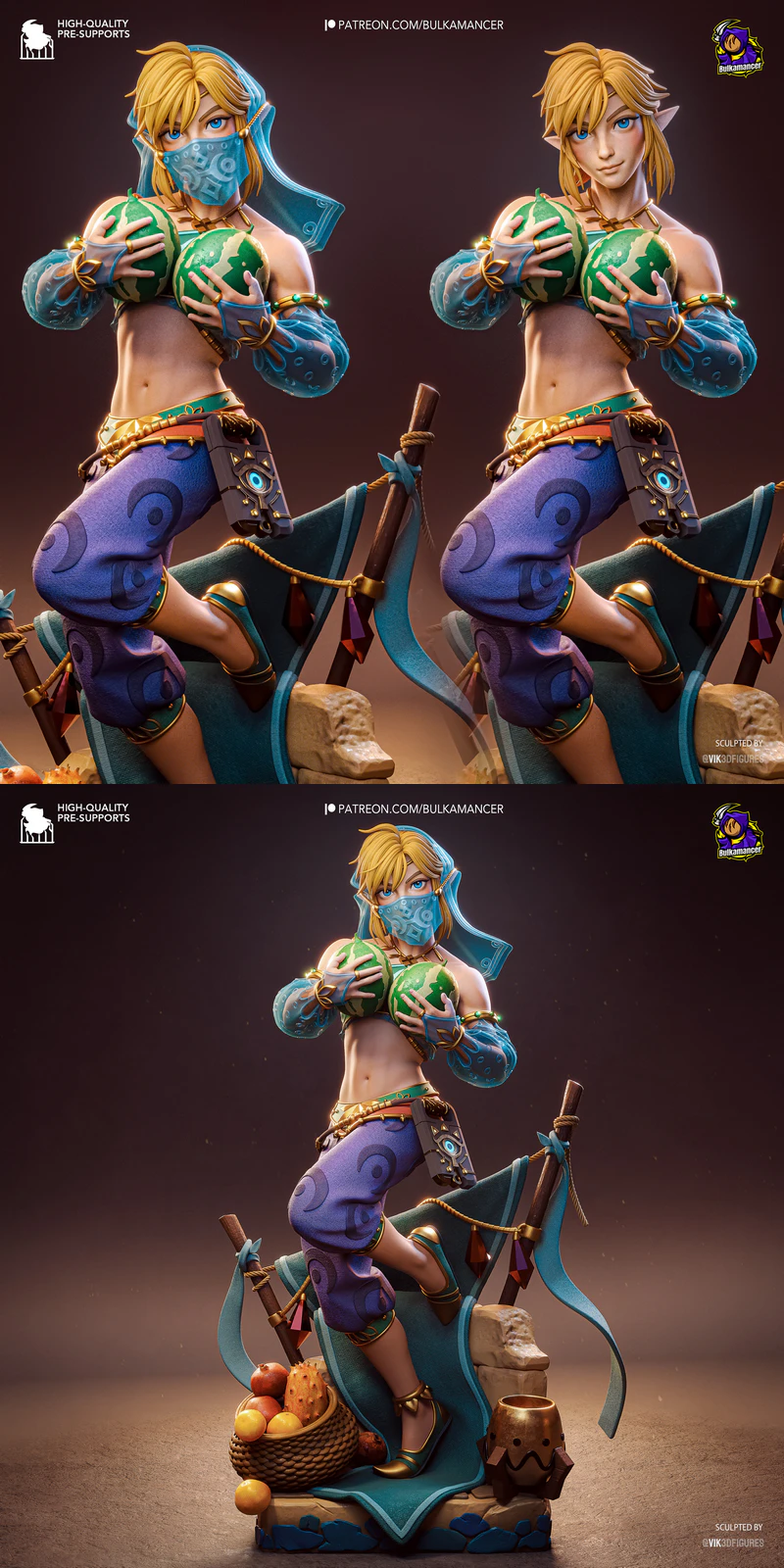 Link – Gerudo Outfit STL model for 3D printing