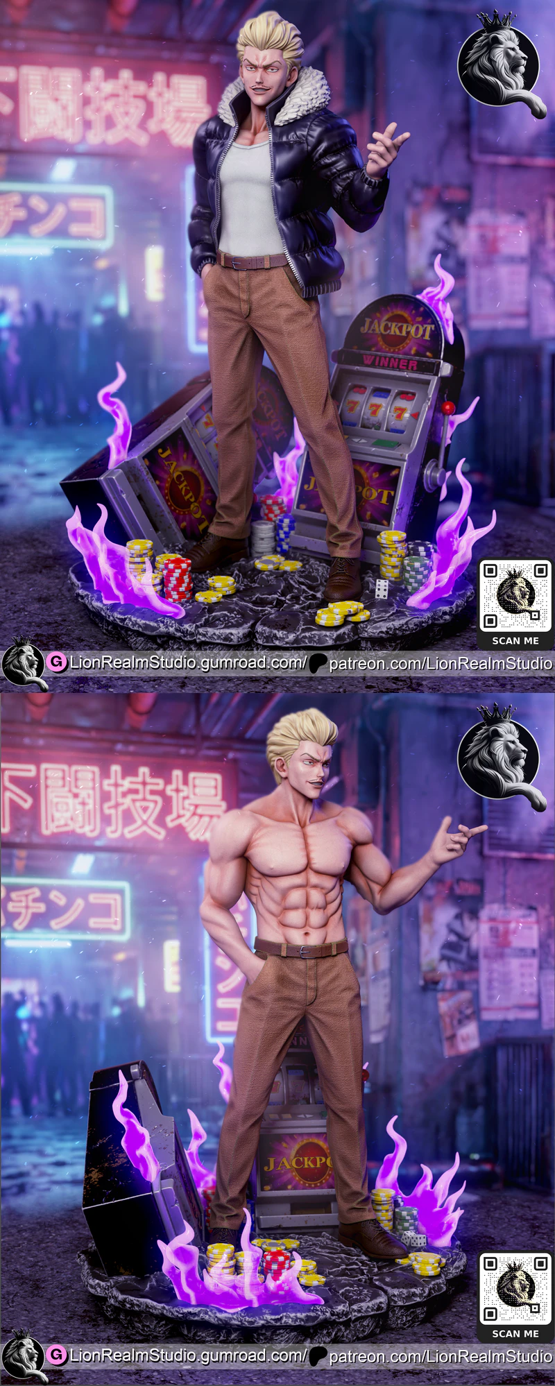 Hakari from Jujutsu Kaisen STL model for 3D printing