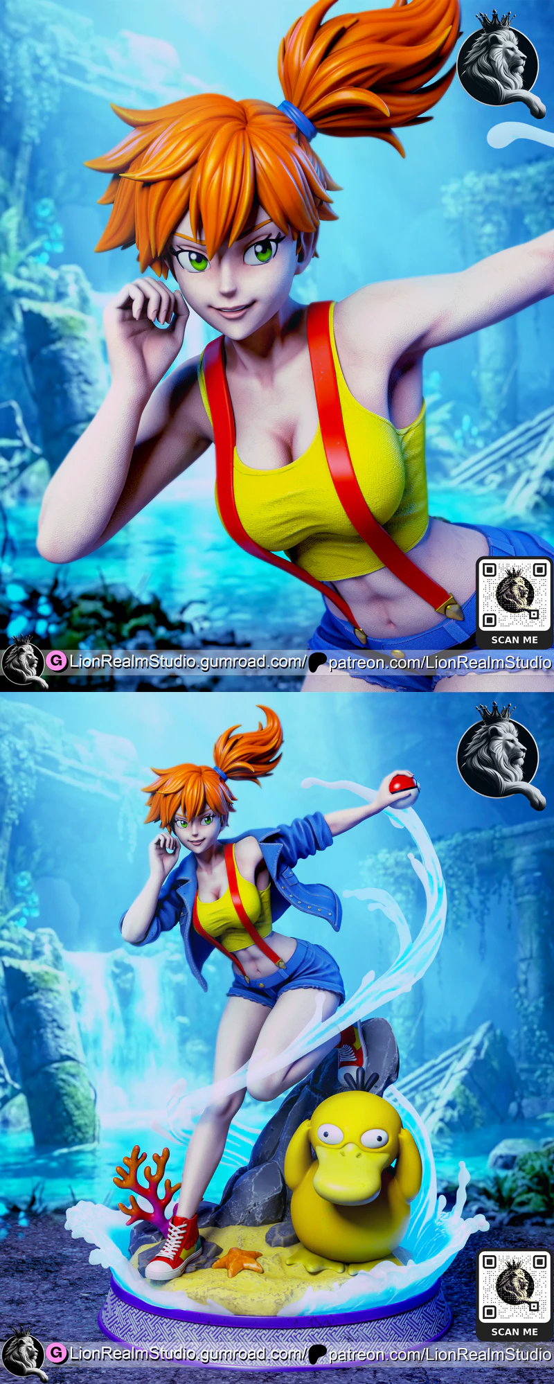 Misty from Pokemon STL model for 3D printing