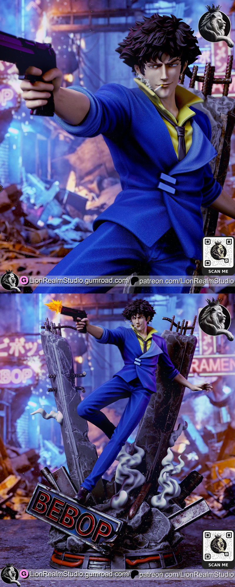 Spike Spiegel from Cowboy Bebop STL model for 3D printing