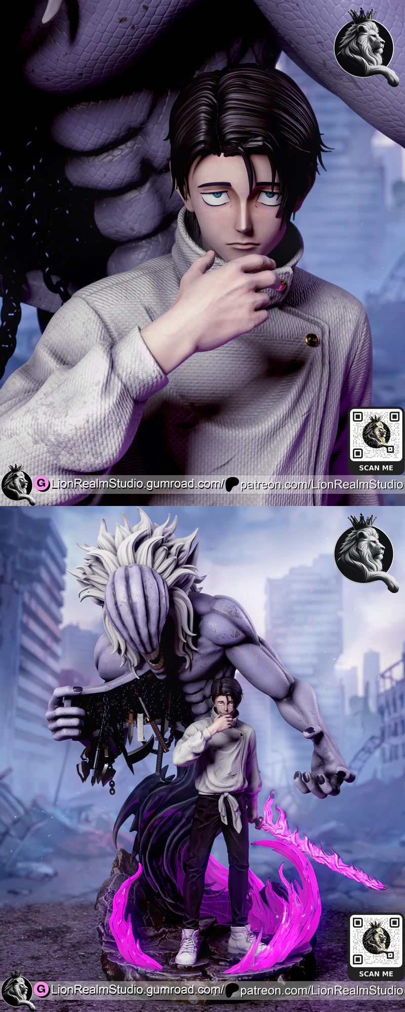Yuta Okkotsu from Jujutsu Kaisen STL model for 3D printing