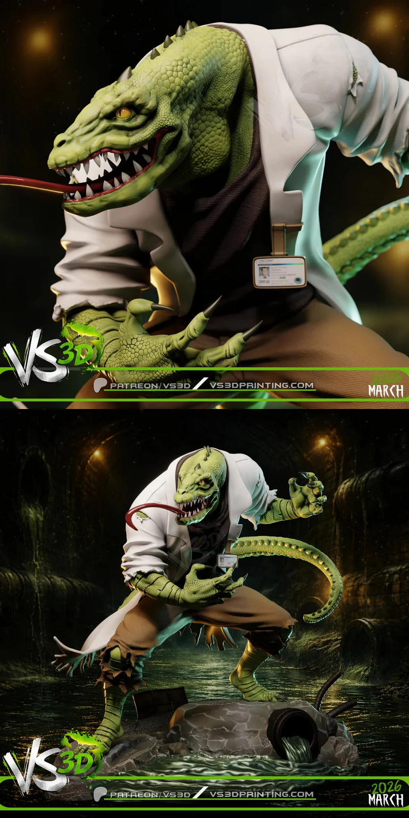 Lizard – STAS STL model for 3D printing