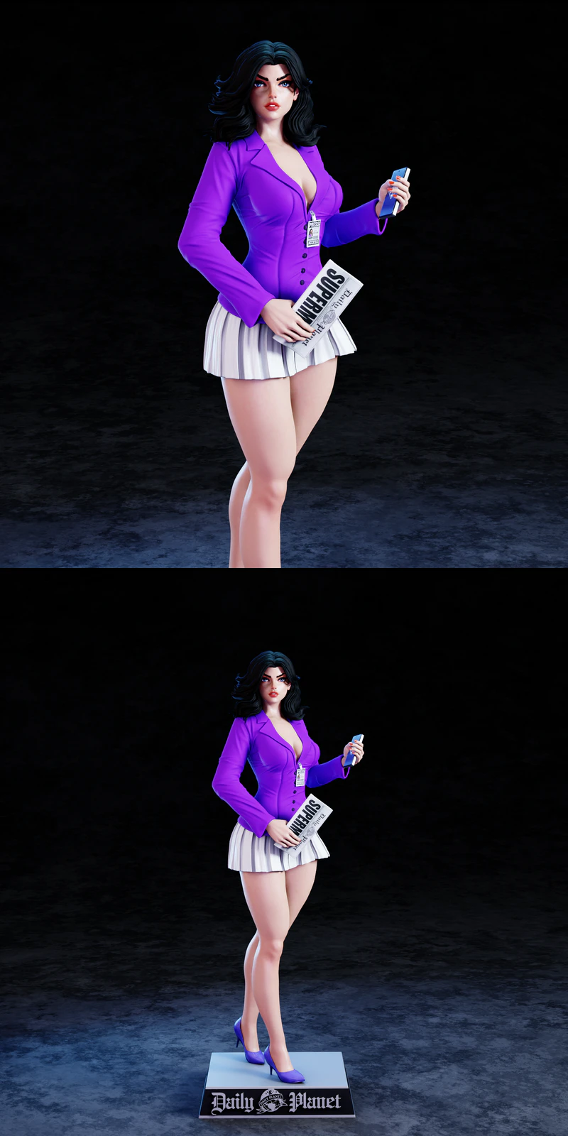 Lois Lane 3D Printable Miniature STL File STL model for 3D printing