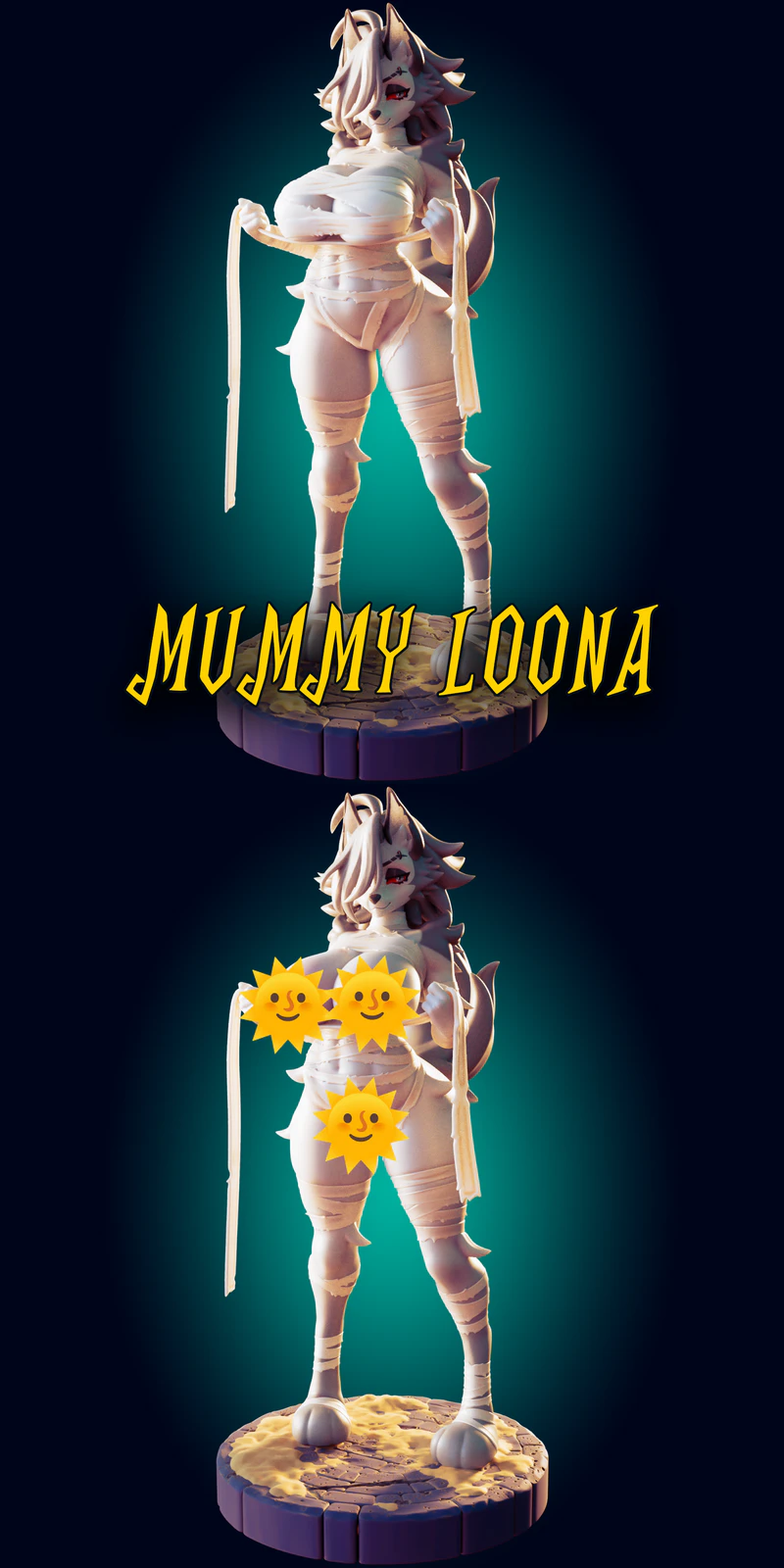 Loona Helluva Boss Mummy STL 3D Printable Figure STL model for 3D printing