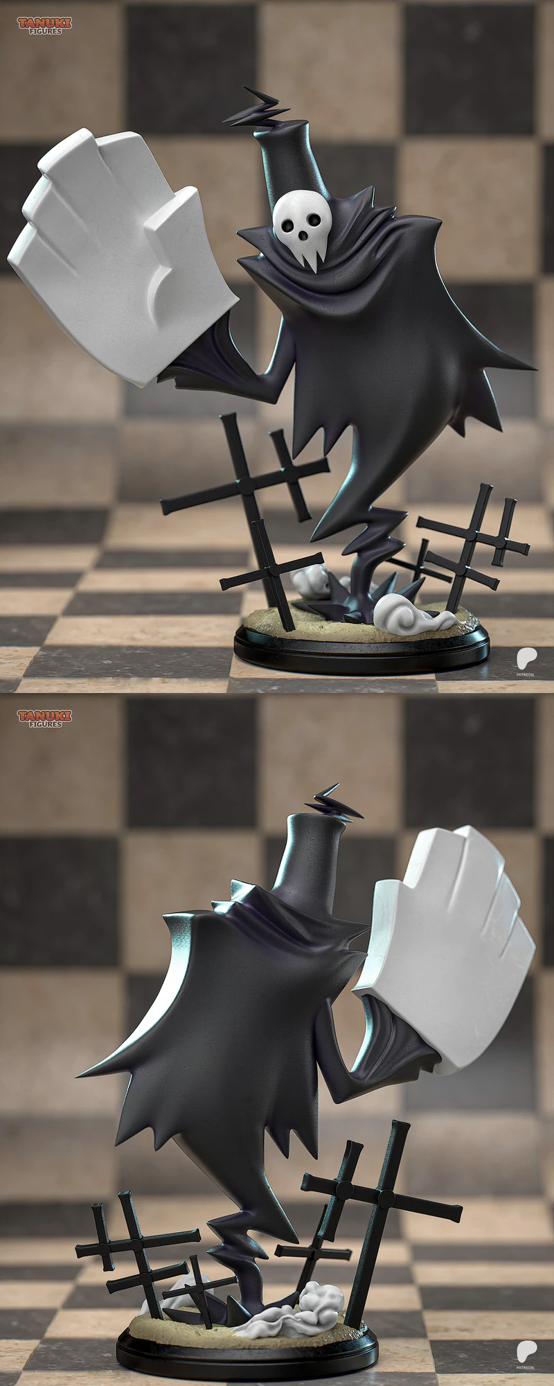 Lord Death STL 3D Printable Figure for Soul Eater Fans STL model for 3D printing