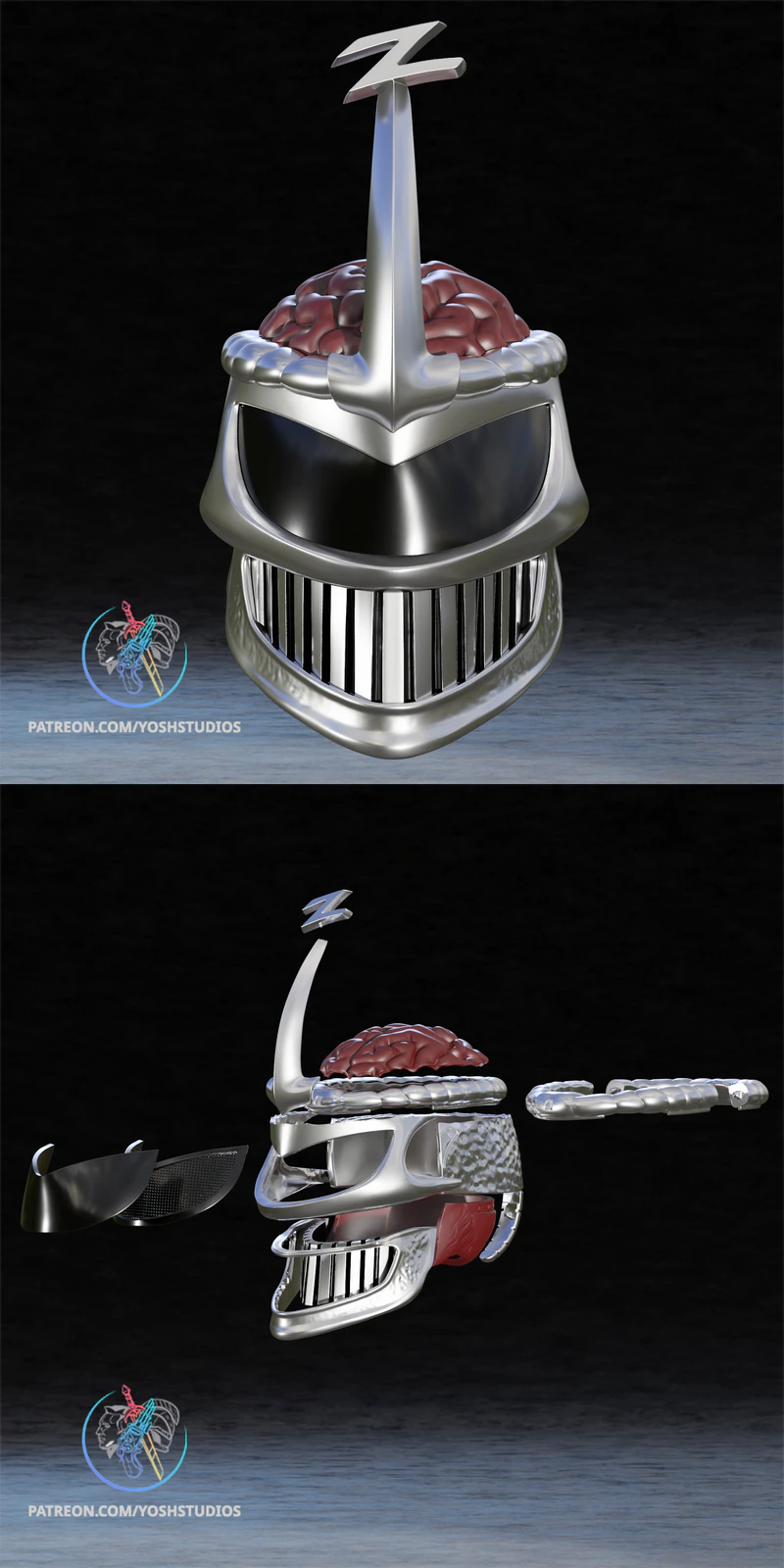 Lord Zedd Helmet STL 3D Printable Model STL model for 3D printing