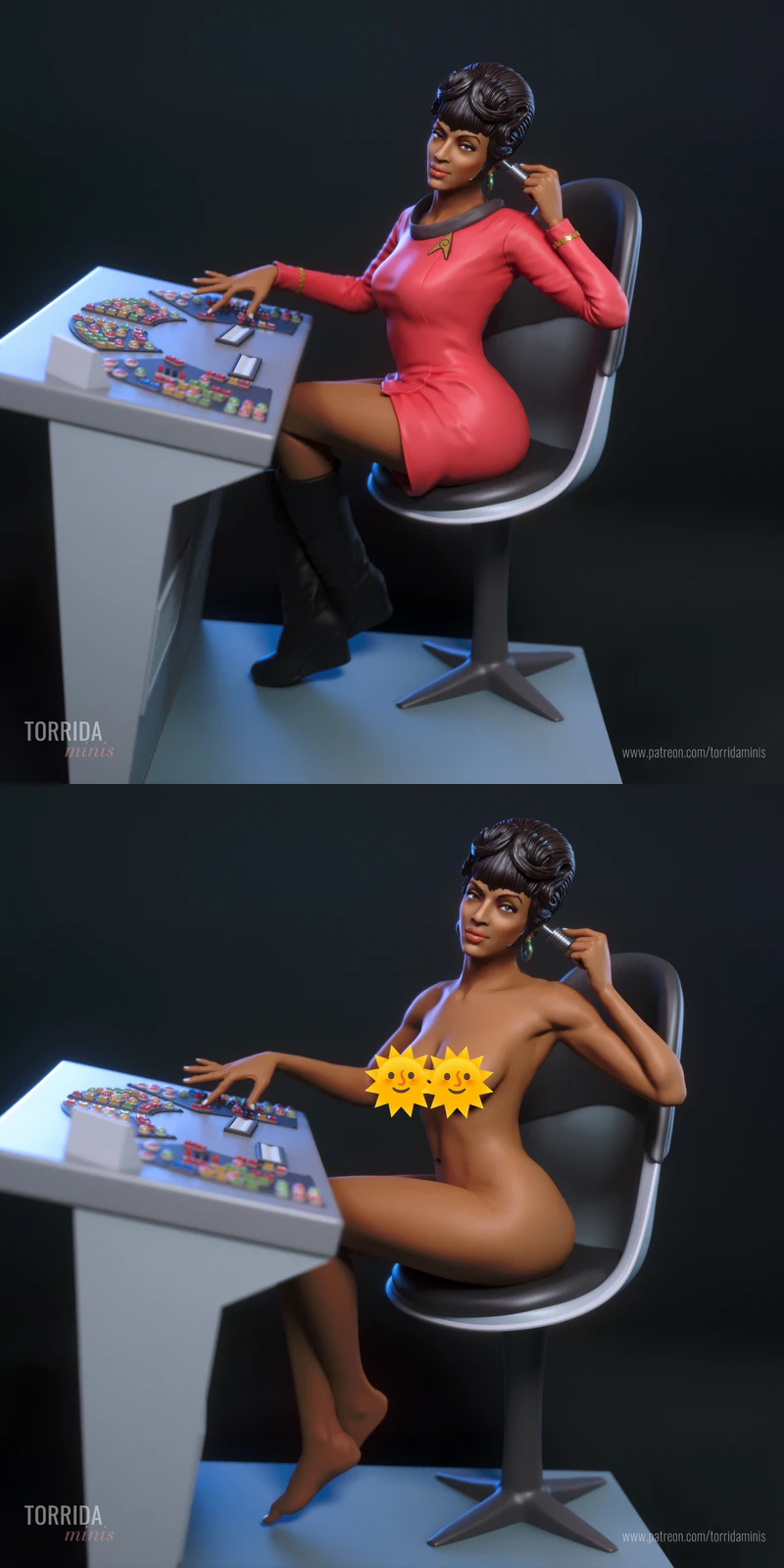 Lt Uhura Star Trek 3D Printable STL Model STL model for 3D printing
