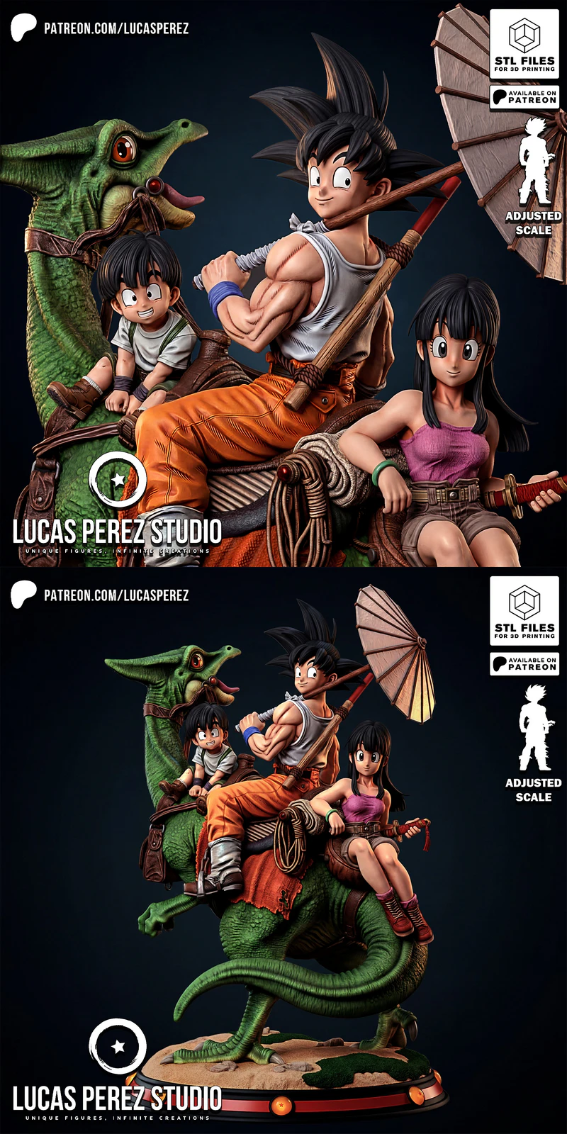 Diorama Goku and Family – Dragon ball STL model for 3D printing