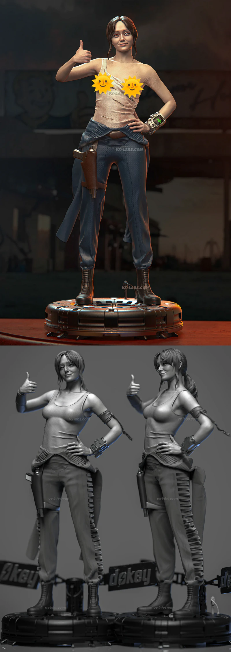 Lucy MacLean Fallout 3D Printable Miniature STL File STL model for 3D printing