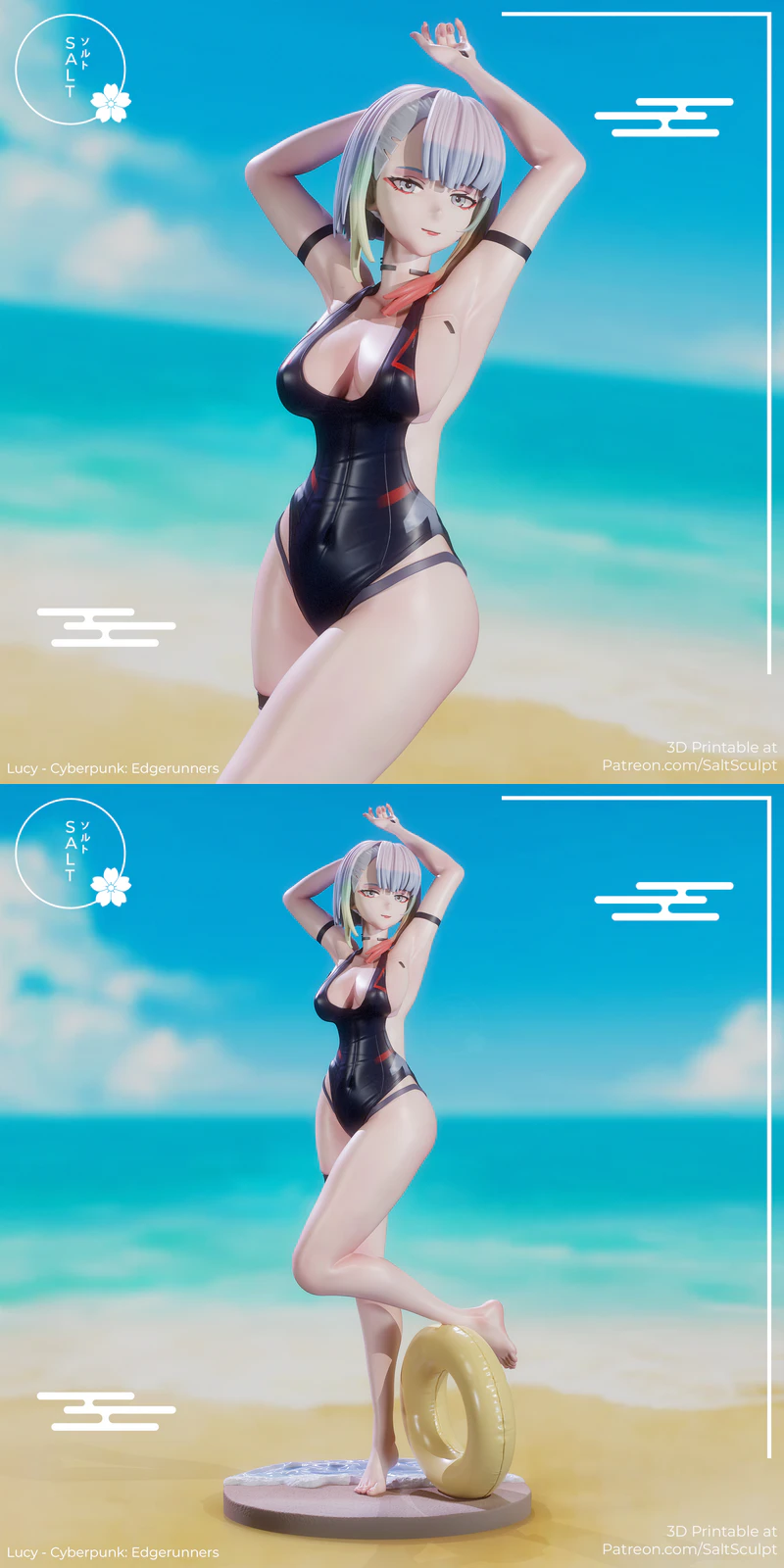 Cyberpunk Lucy Swimsuit STL Model for 3D Printing STL model for 3D printing
