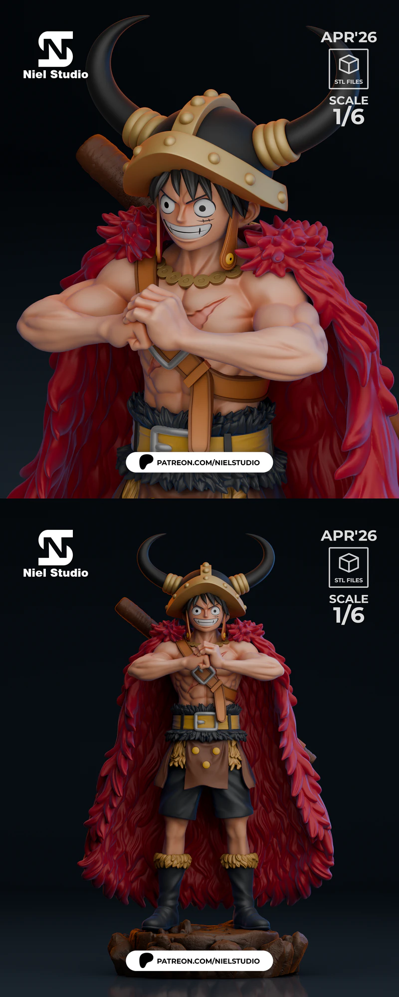 Luffy Elbaf STL model for 3D printing