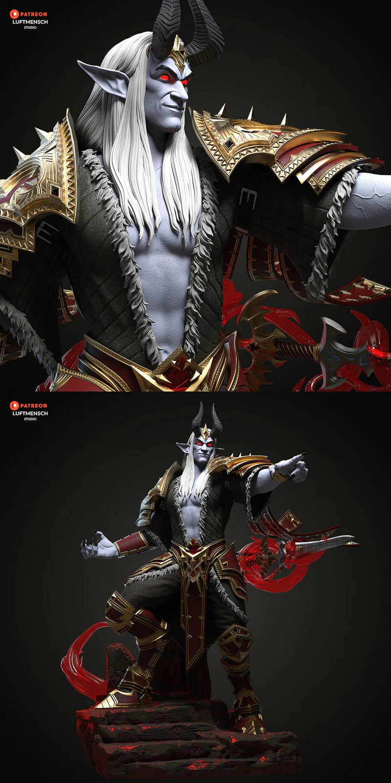 Sire Denathrius STL model for 3D printing