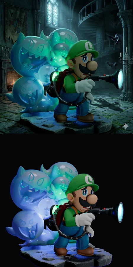Luigis Mansion STL model for 3D printing