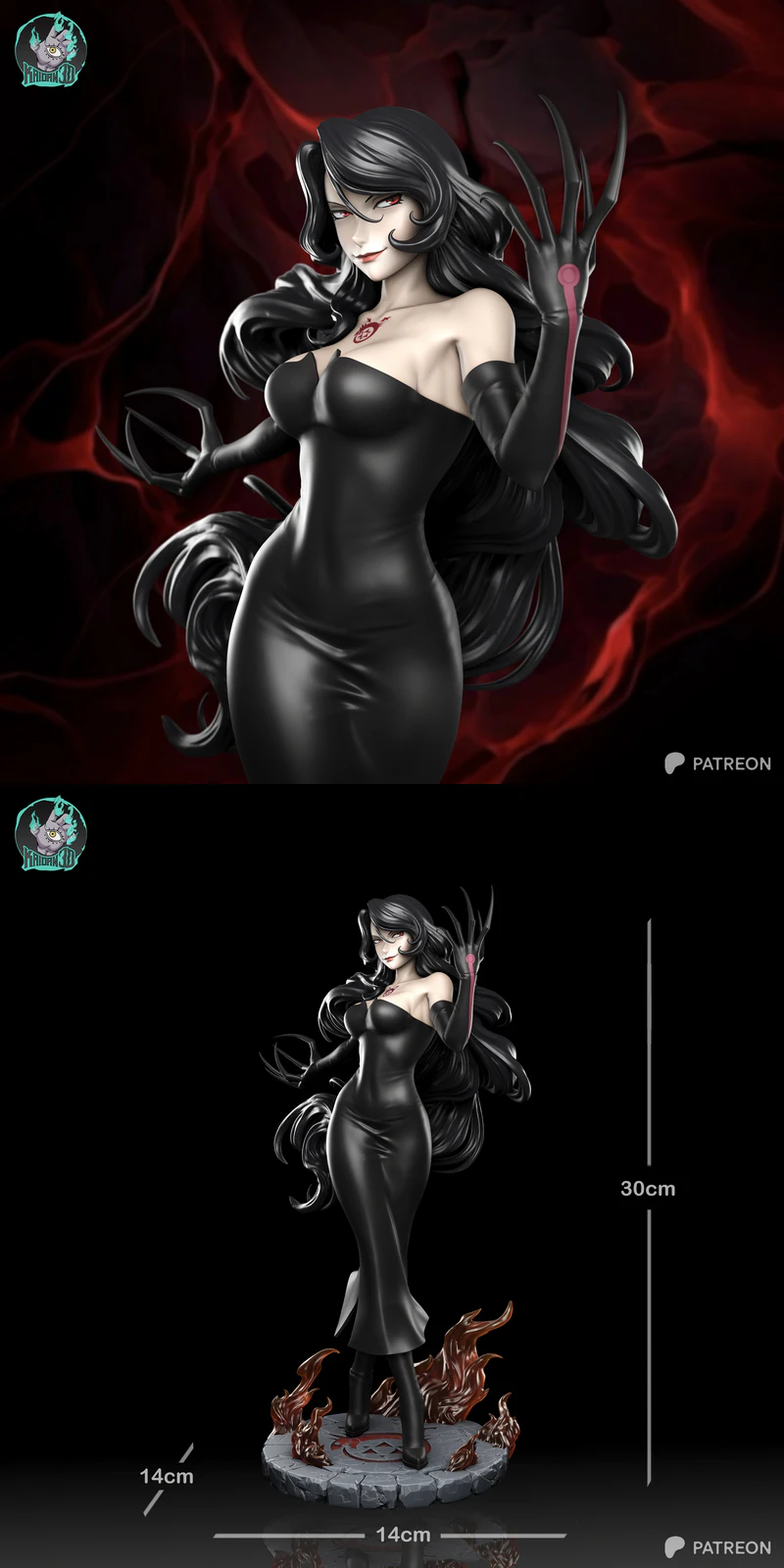 Lust – Elegant Anime Character STL model for 3D printing