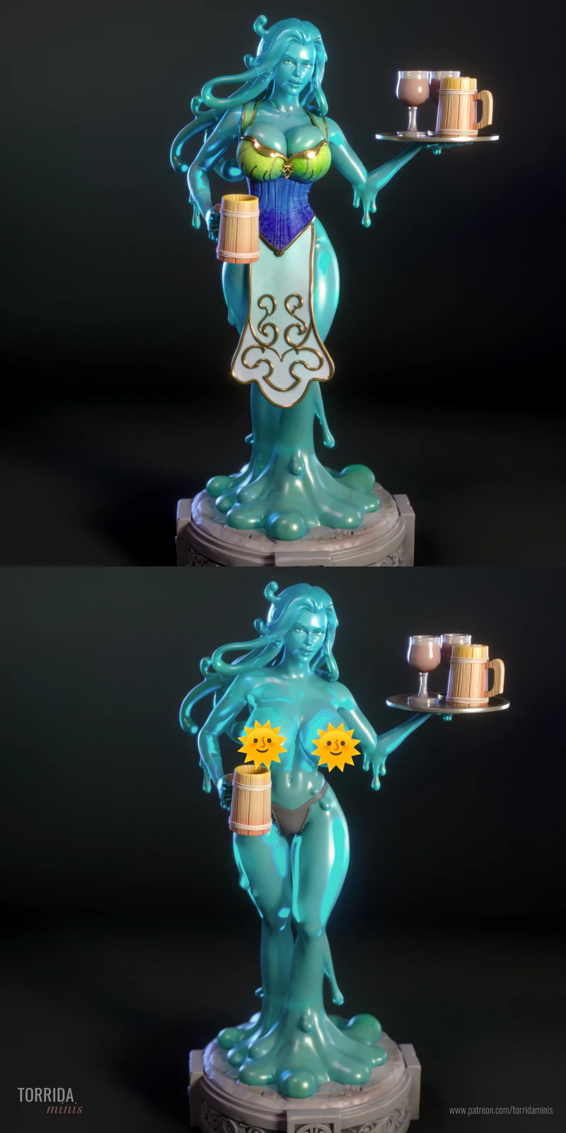 Lyra Flow the slimy barmaid STL File for Resin Printer STL model for 3D printing