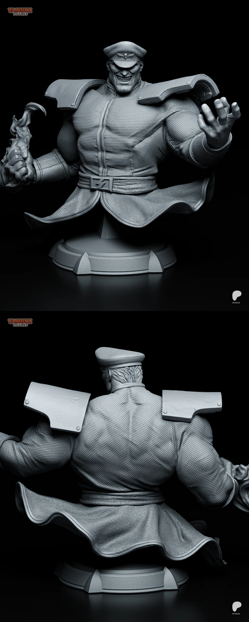 M. Bison Street Fighter Bust 3D Printable Model STL model for 3D printing