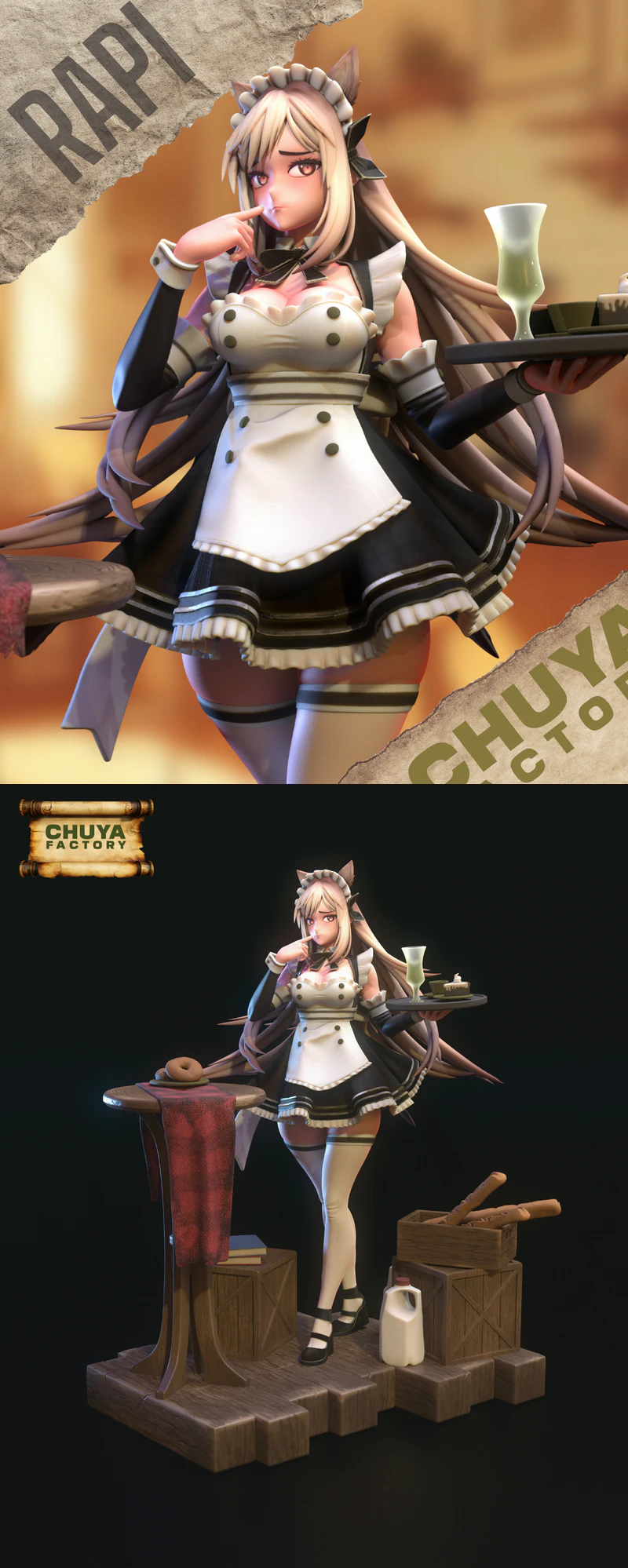 MAID RAPI 3D Printable Miniature STL File STL model for 3D printing