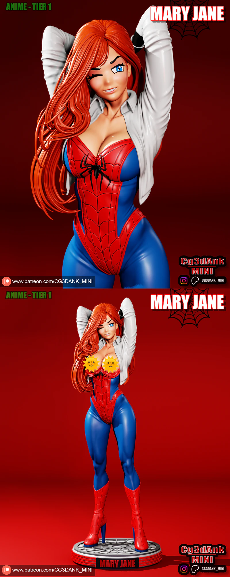 MARY JANE WATSON STL model for 3D printing