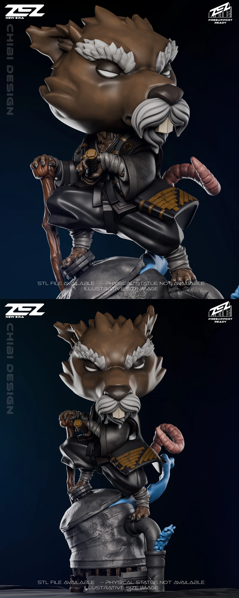 MASTER SPLINTER CHIBI STL model for 3D printing