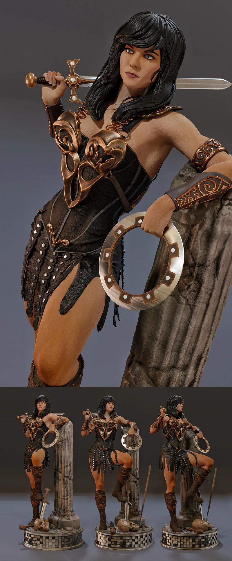 The Princess Warrior – Xena STL model for 3D printing