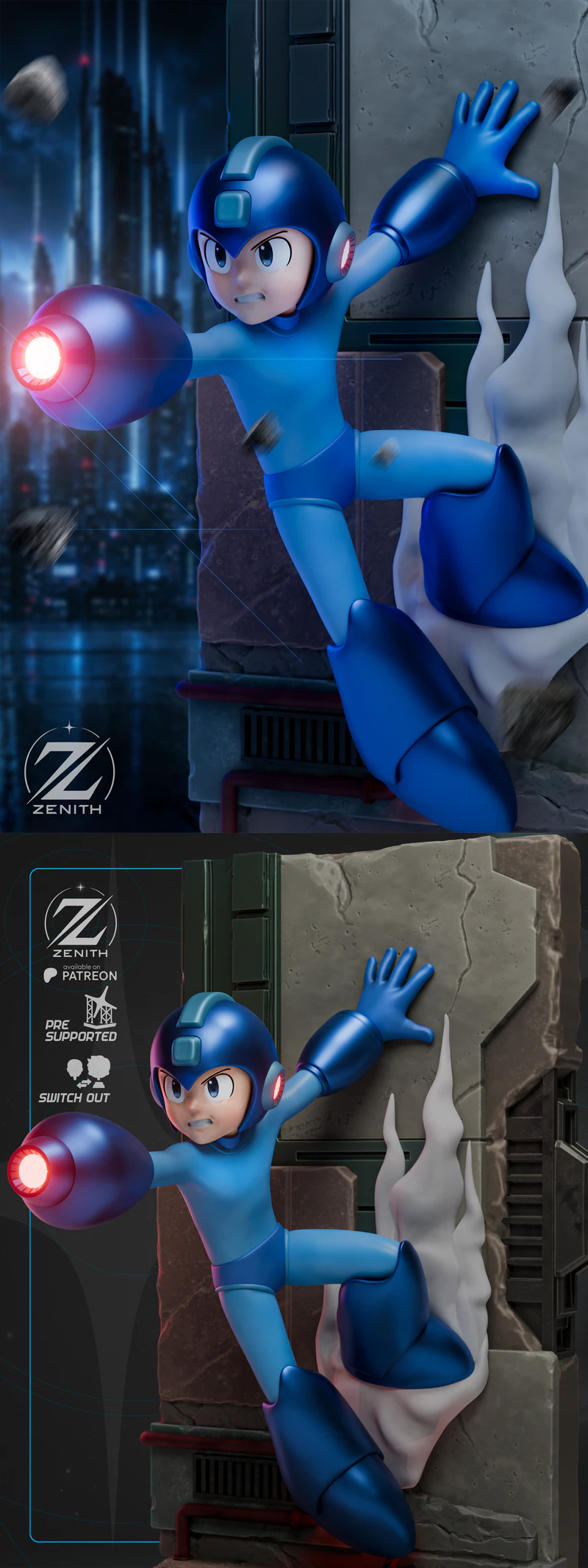 MEGA MAN STL model for 3D printing