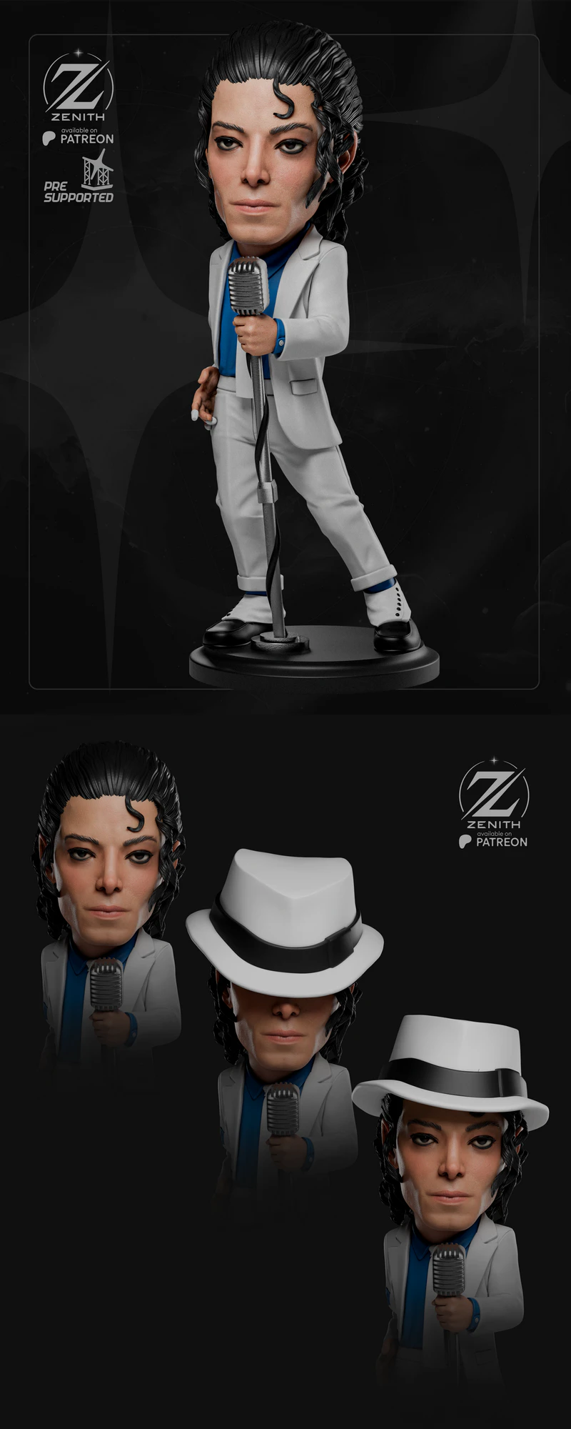 Michael Jackson STL Figure for 3D Printing STL model for 3D printing