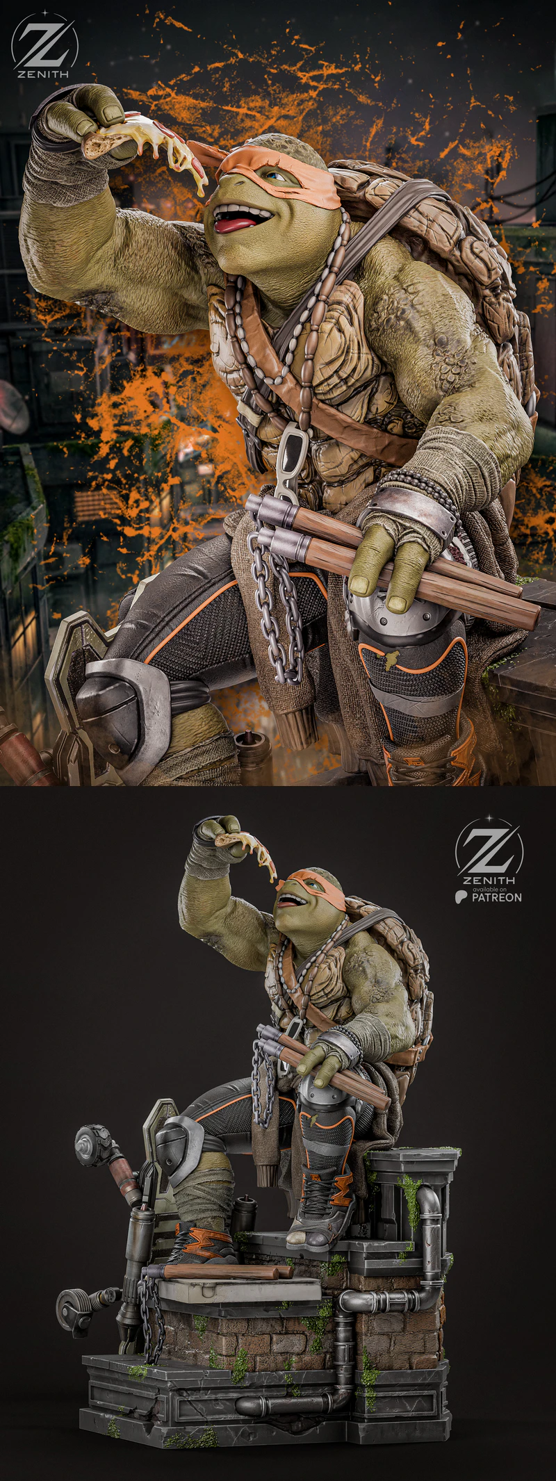 MICHELANGELO TMNT STL model for 3D printing