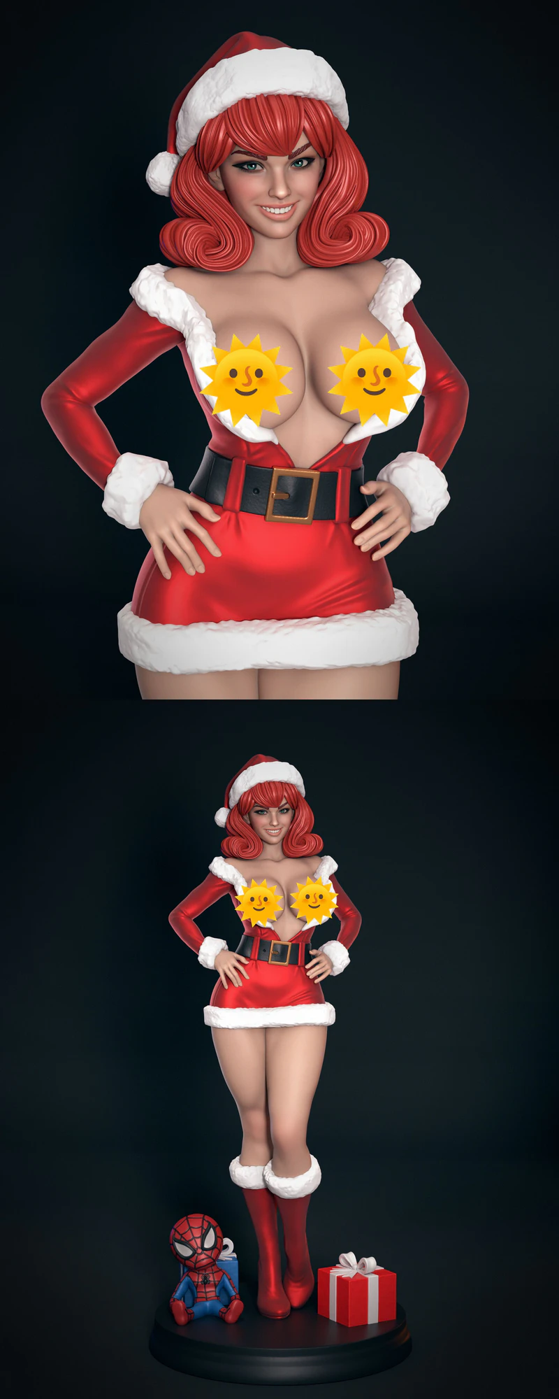 MJ Mrs Claus pinup Extra STL Figure for 3D Printing STL model for 3D printing