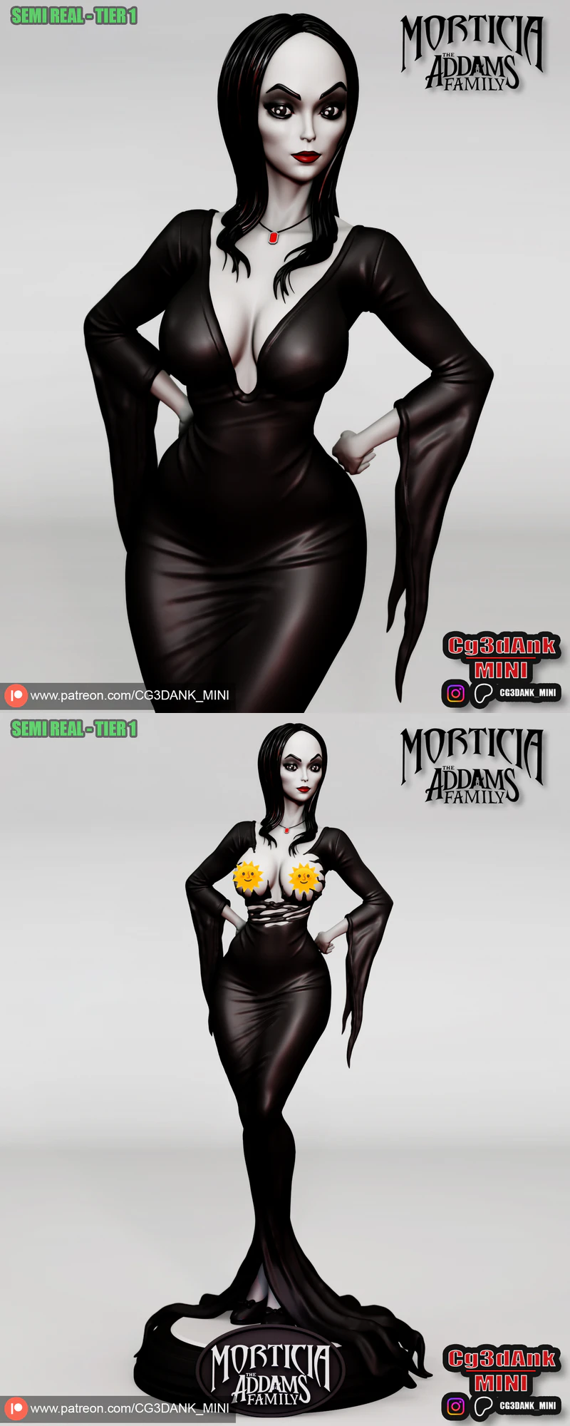 MORTICIA ADDAMS STL model for 3D printing