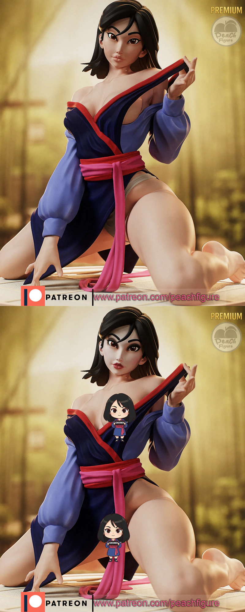 Mulan Character 3D Printable STL Model STL model for 3D printing