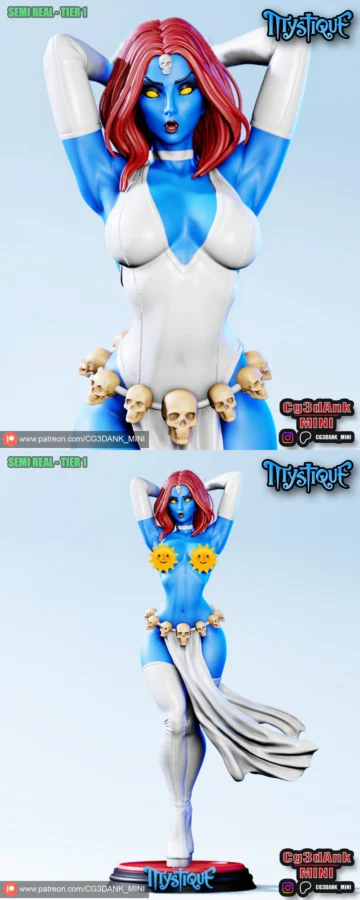 MYSTIQUE STL model for 3D printing
