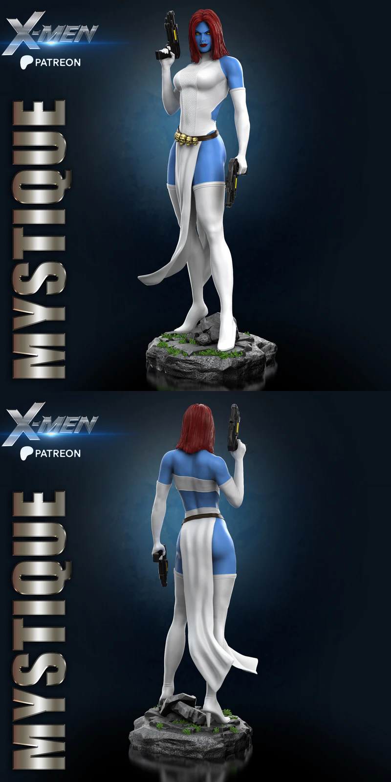 MYSTIQUE STL model for 3D printing