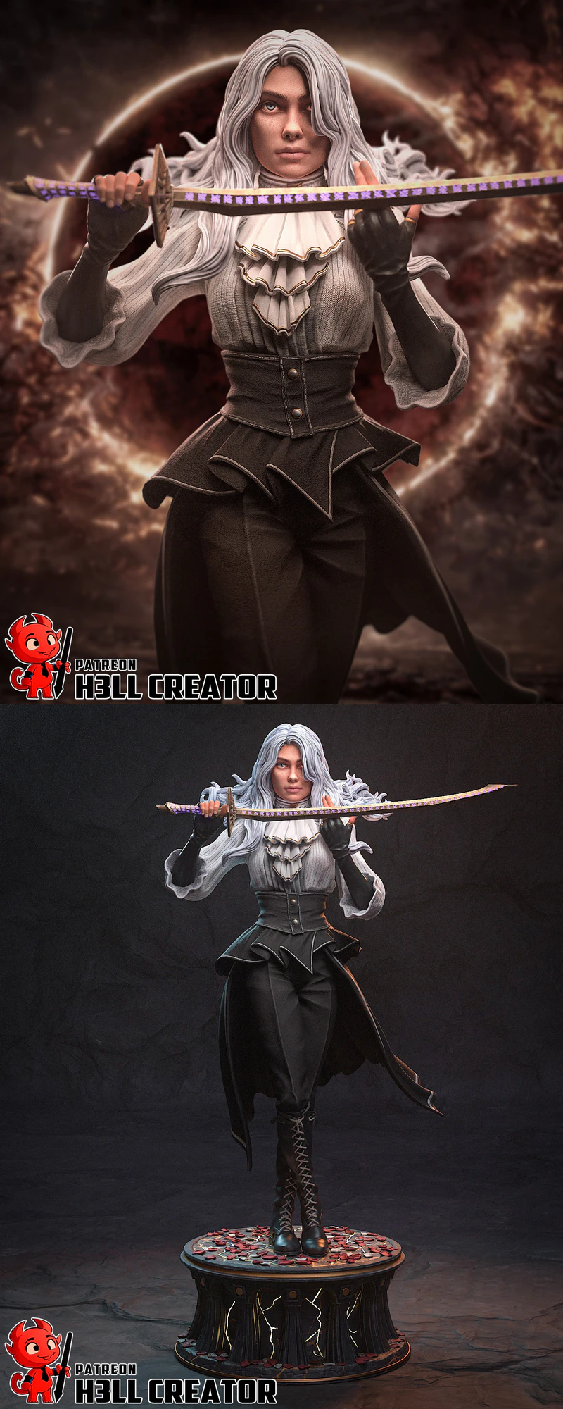 Maelle Clair Obscur 3D Printable Figure STL File STL model for 3D printing
