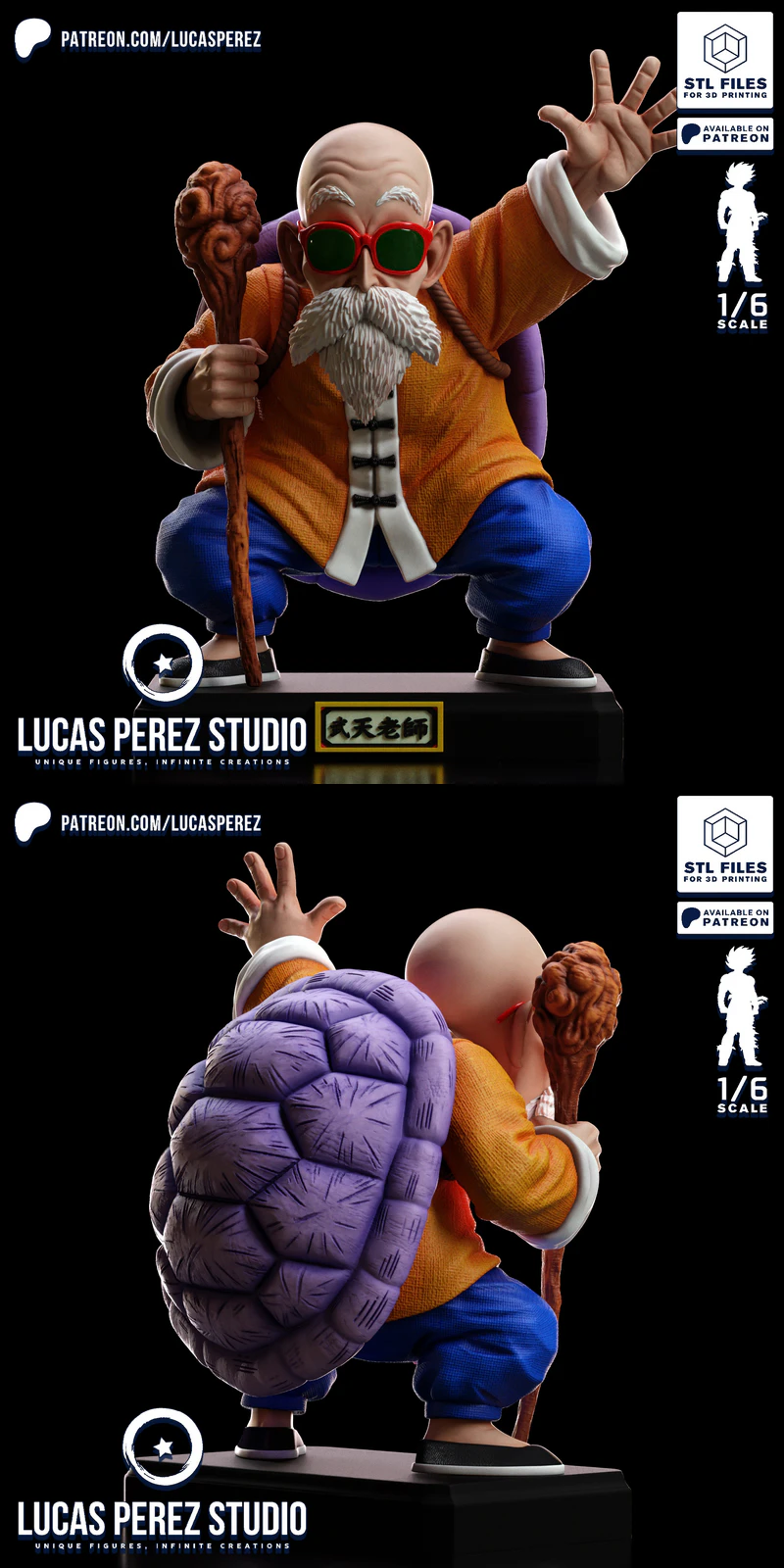 Master Roshi STL for 3D Printing STL model for 3D printing