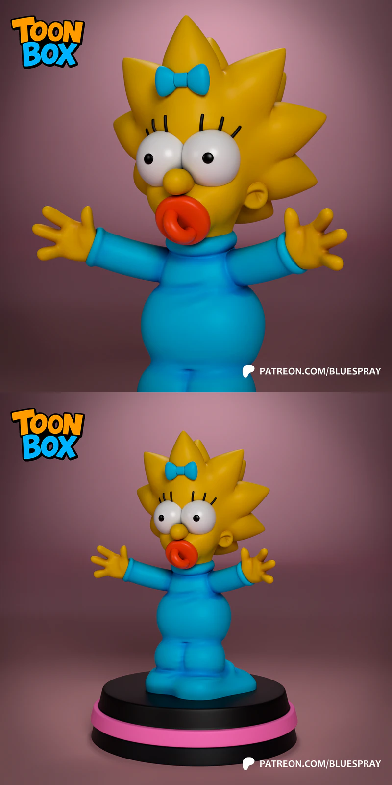 Maggie Simpson STL model for 3D printing